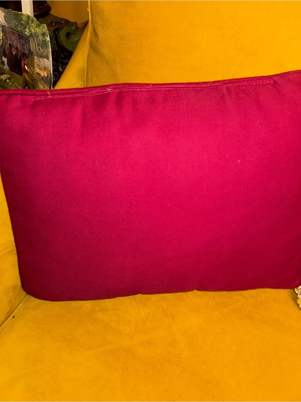 Holiday Horn Decorative Pillow - Red and Cream